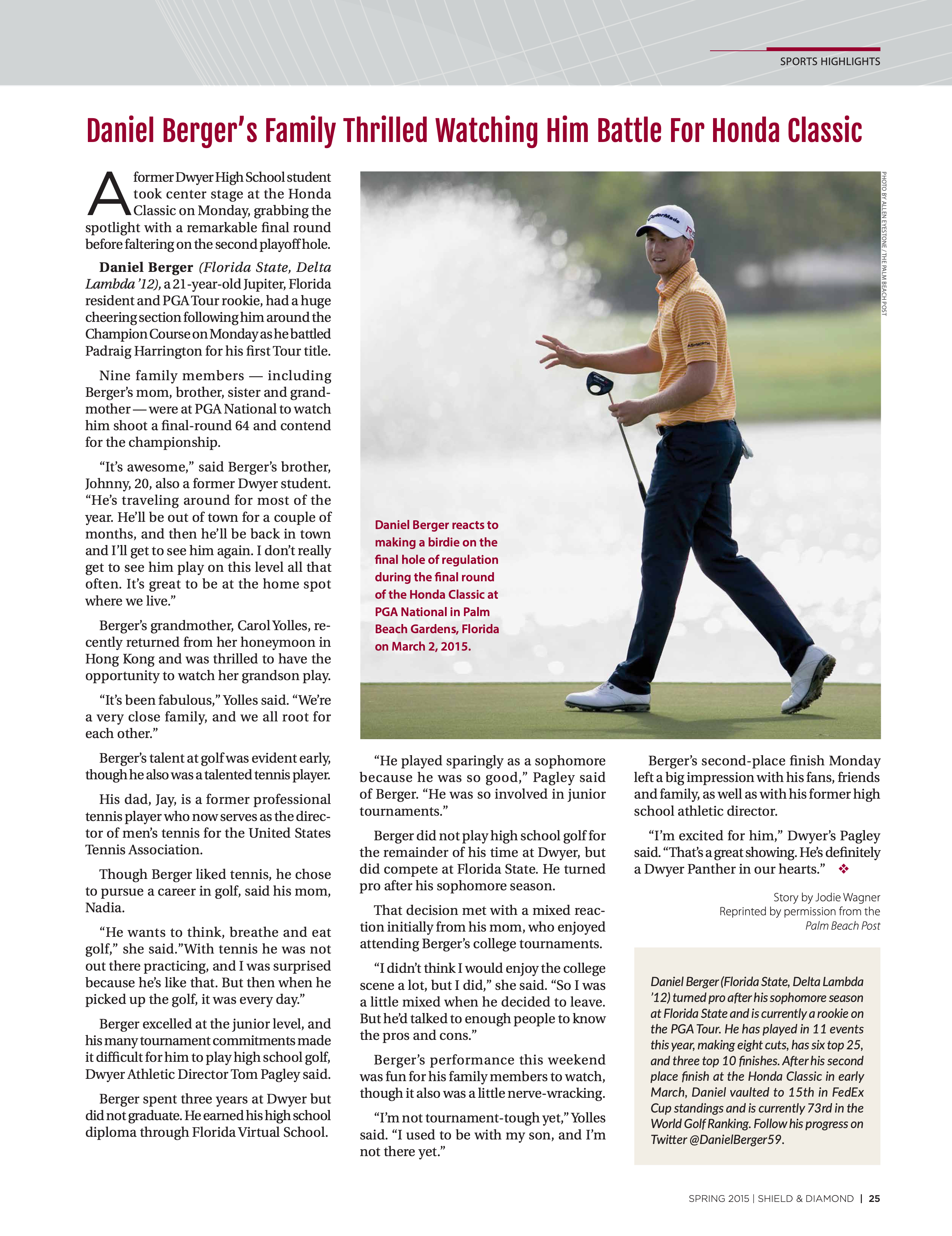 Sports Highlights: Daniel Berger Thrilled Watching Him Battle for Honda Classic